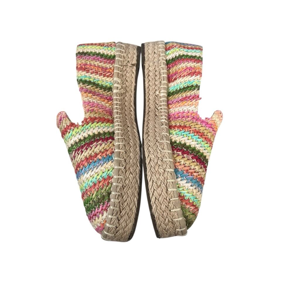 Joie Cara Raffia Espadrilles Women’s Sz 8 Multicolor Rainbow Flats Slip on NEW - Picture 6 of 9